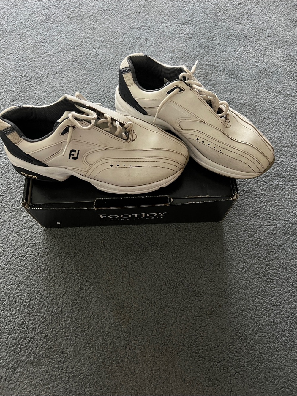 FootJoy Men's Cream and Black Athletic Golf Shoes